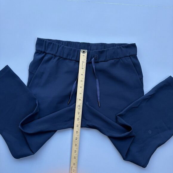 Lululemon On The Fly Crop Woven  Jogger Travel Pants Blue Elastic Waist Pull On - Picture 7 of 13